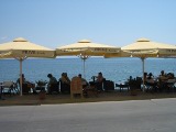 Our tables beside the sea in Gytheio